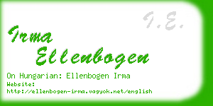 irma ellenbogen business card